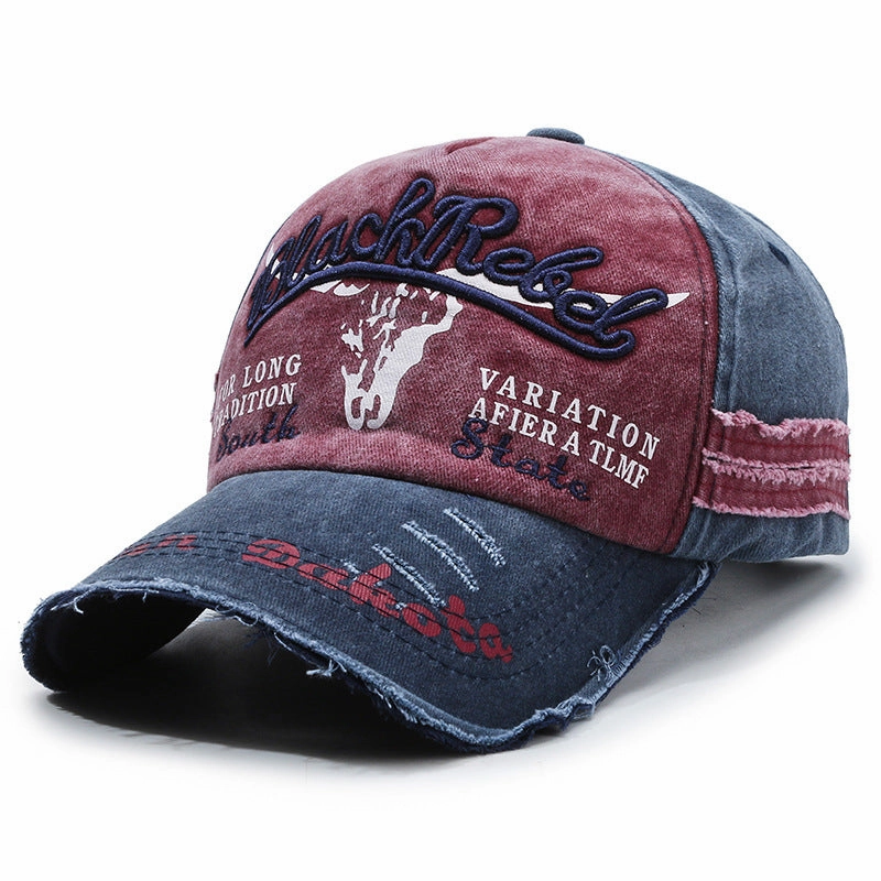Wholesale Washed Vintage Distressed Embroidered Sun Protection Baseball Cap