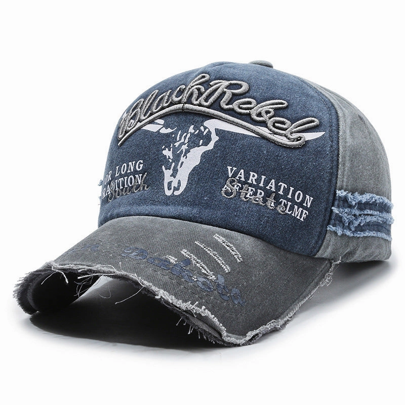Wholesale Washed Vintage Distressed Embroidered Sun Protection Baseball Cap