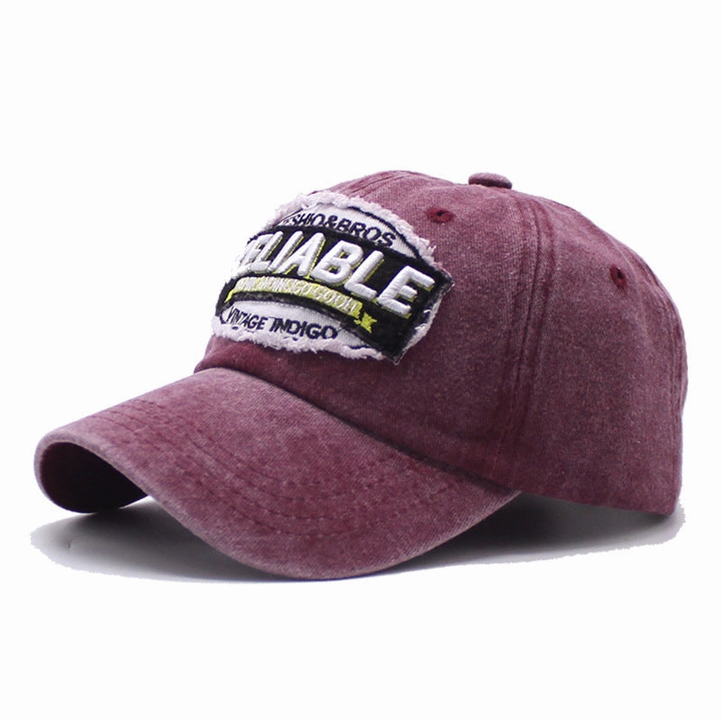Wholesale Washed Vintage Niche Embroidered Letter Baseball Cap