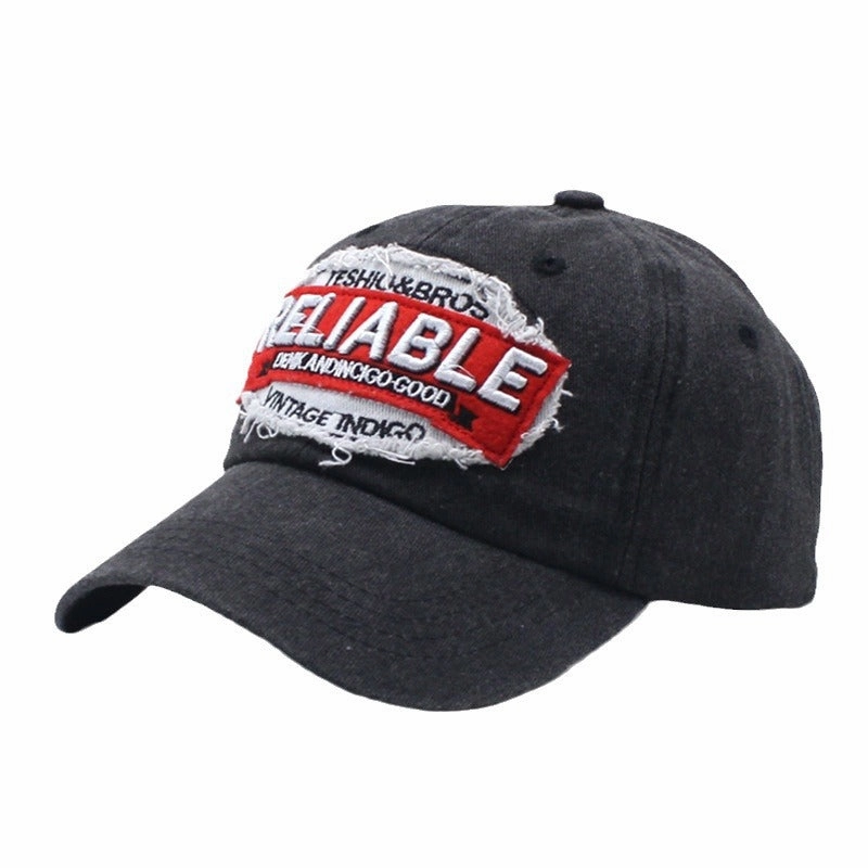 Wholesale Washed Vintage Niche Embroidered Letter Baseball Cap