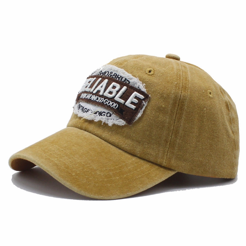 Wholesale Washed Vintage Niche Embroidered Letter Baseball Cap