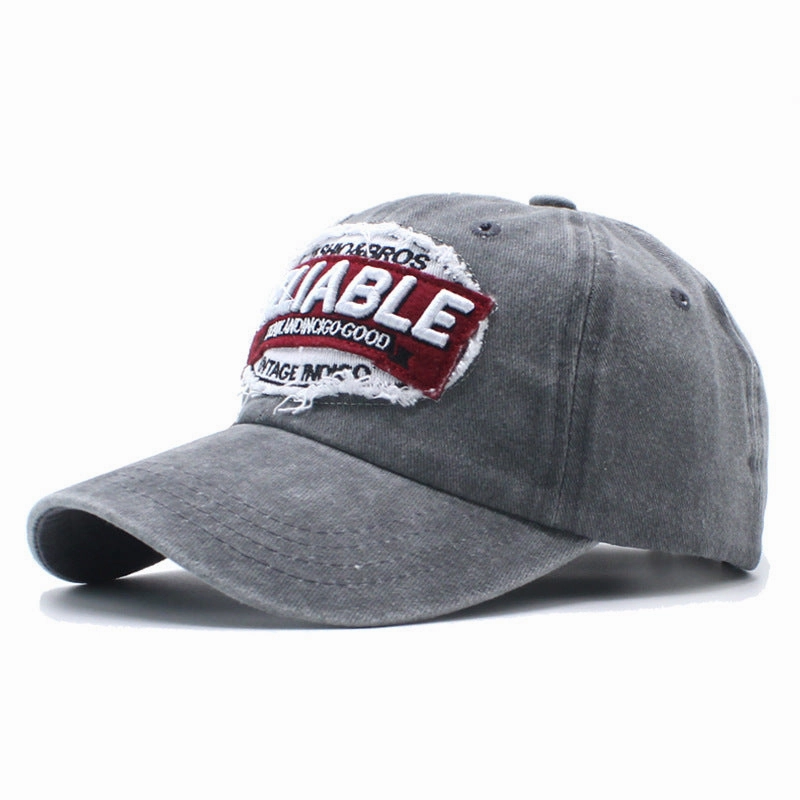Wholesale Washed Vintage Niche Embroidered Letter Baseball Cap