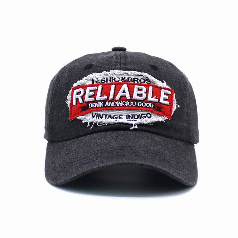 Wholesale Washed Vintage Niche Embroidered Letter Baseball Cap