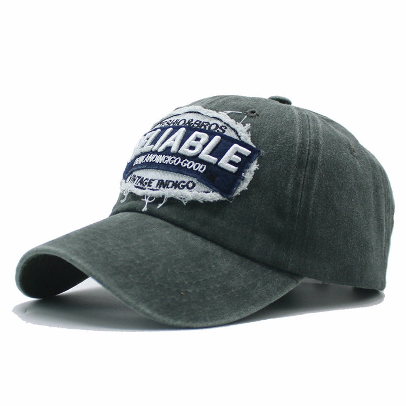 Wholesale Washed Vintage Niche Embroidered Letter Baseball Cap