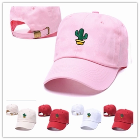 Wholesale Western Style Cute Plant Embroidery Curved Brim Baseball Cap
