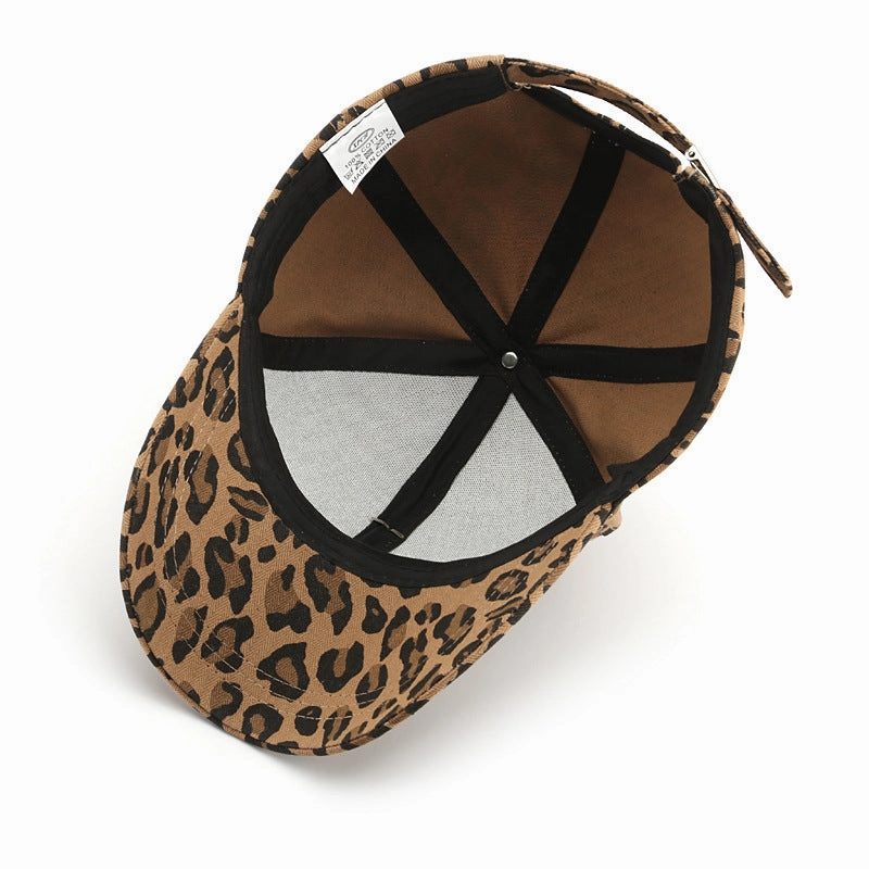 Wholesale Western Style Fashion Leopard Print Curved Brim Baseball Cap