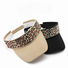 Wholesale Western Style Leopard Visor Baseball Cap