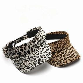 Wholesale Western Style Vintage Leopard Visor Baseball Cap