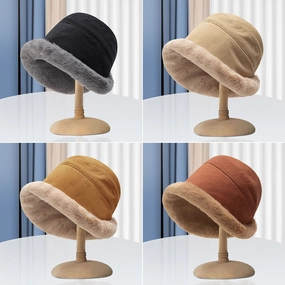 Wholesale Winter Thickened Warm Plush Fisherman Hat