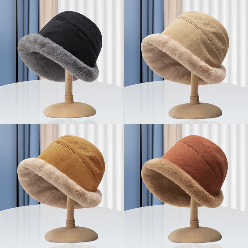 Wholesale Winter Thickened Warm Plush Fisherman Hat
