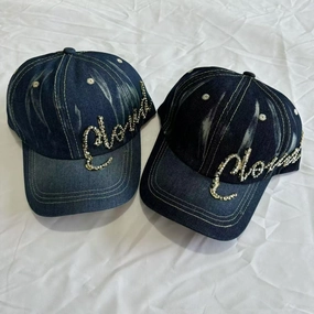 Wholesale Women's New Point Diamond Baseball Cap Outdoor Sports Leisure Diamond-studded Leopard Print Letter