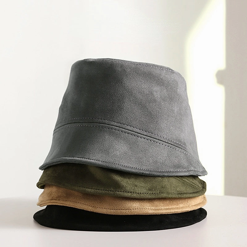 Wholesale Woolen Solid Color Bucket Hat