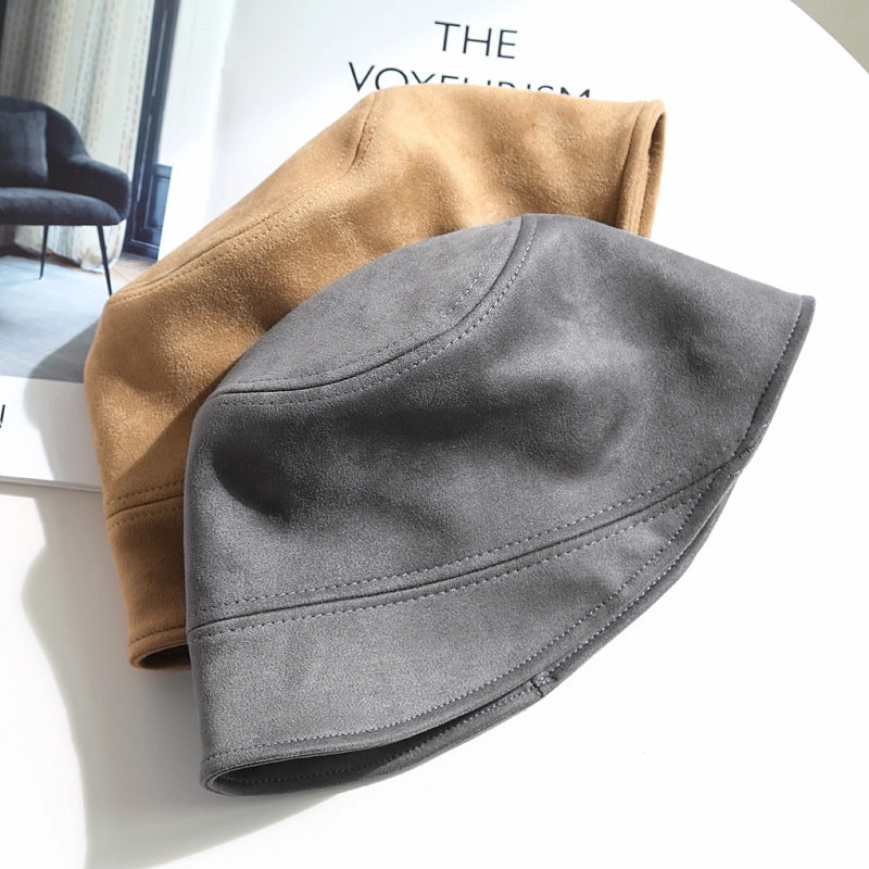 Wholesale Woolen Solid Color Bucket Hat