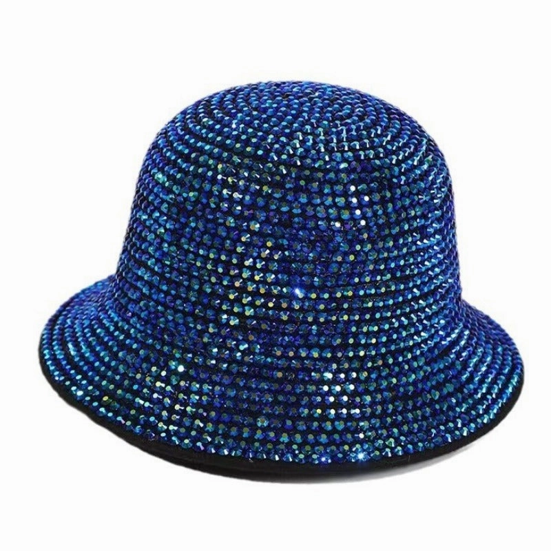 Wholesale Woolen Sparkling Diamond Performance Fisherman Hats