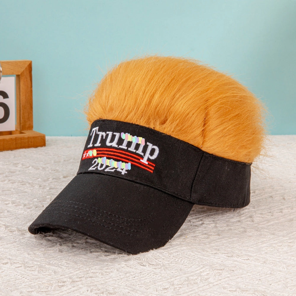 Wholesale Yellow hair wig hat baseball cap funny hip hop hat