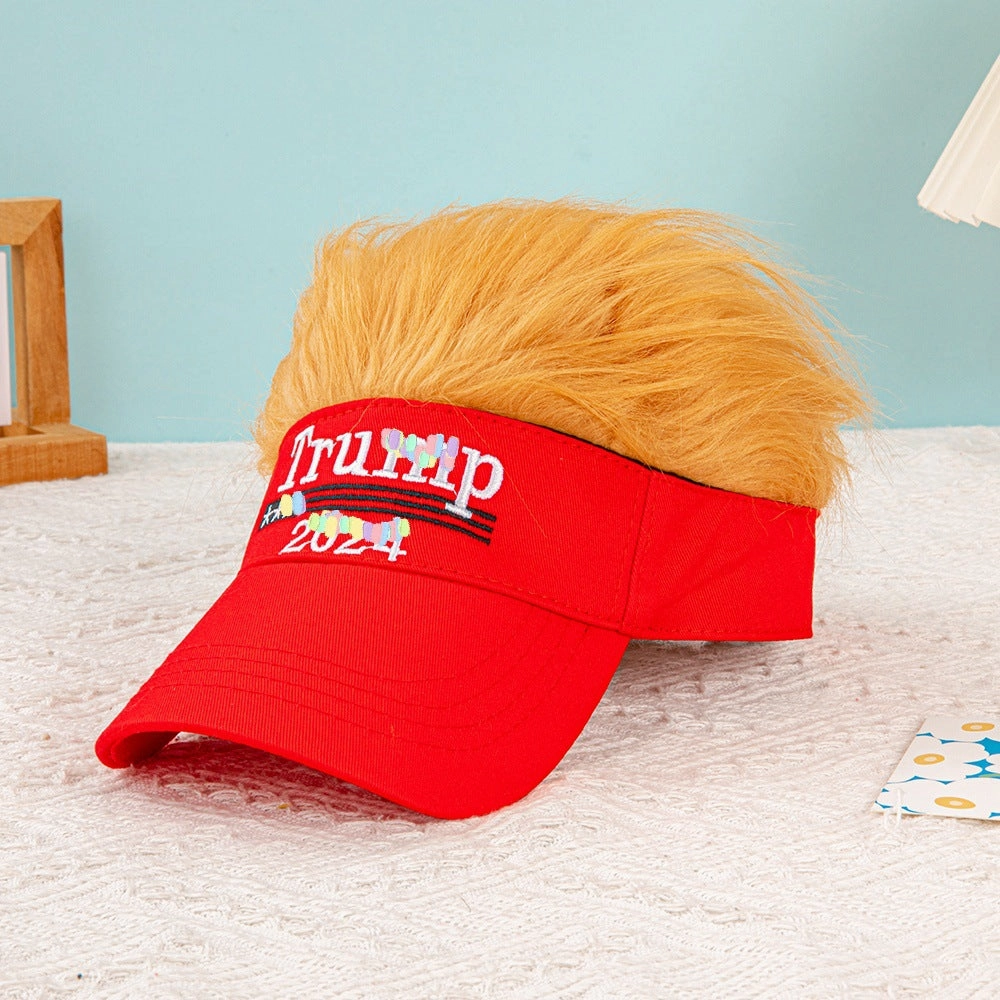 Wholesale Yellow hair wig hat baseball cap funny hip hop hat