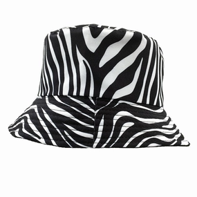 Wholesale Zebra Striped Printed Polyester Fisherman Hats