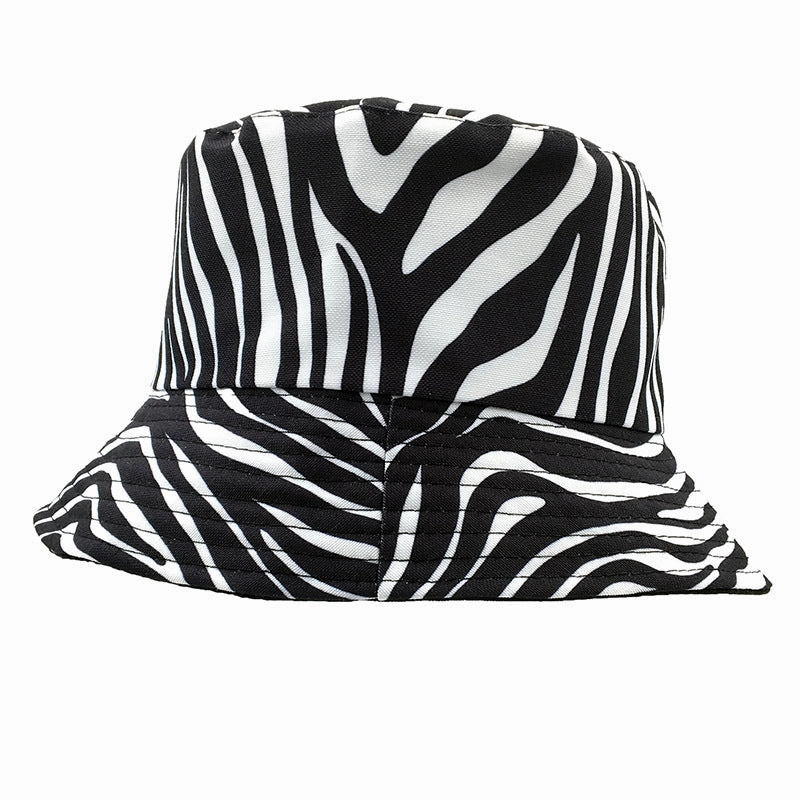 Wholesale Zebra Striped Printed Polyester Fisherman Hats