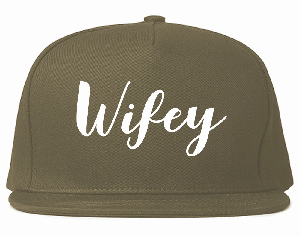 Wifey Script Mens Snapback Hat