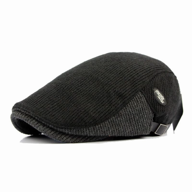 Wigston Striped Knitted Flat Cap