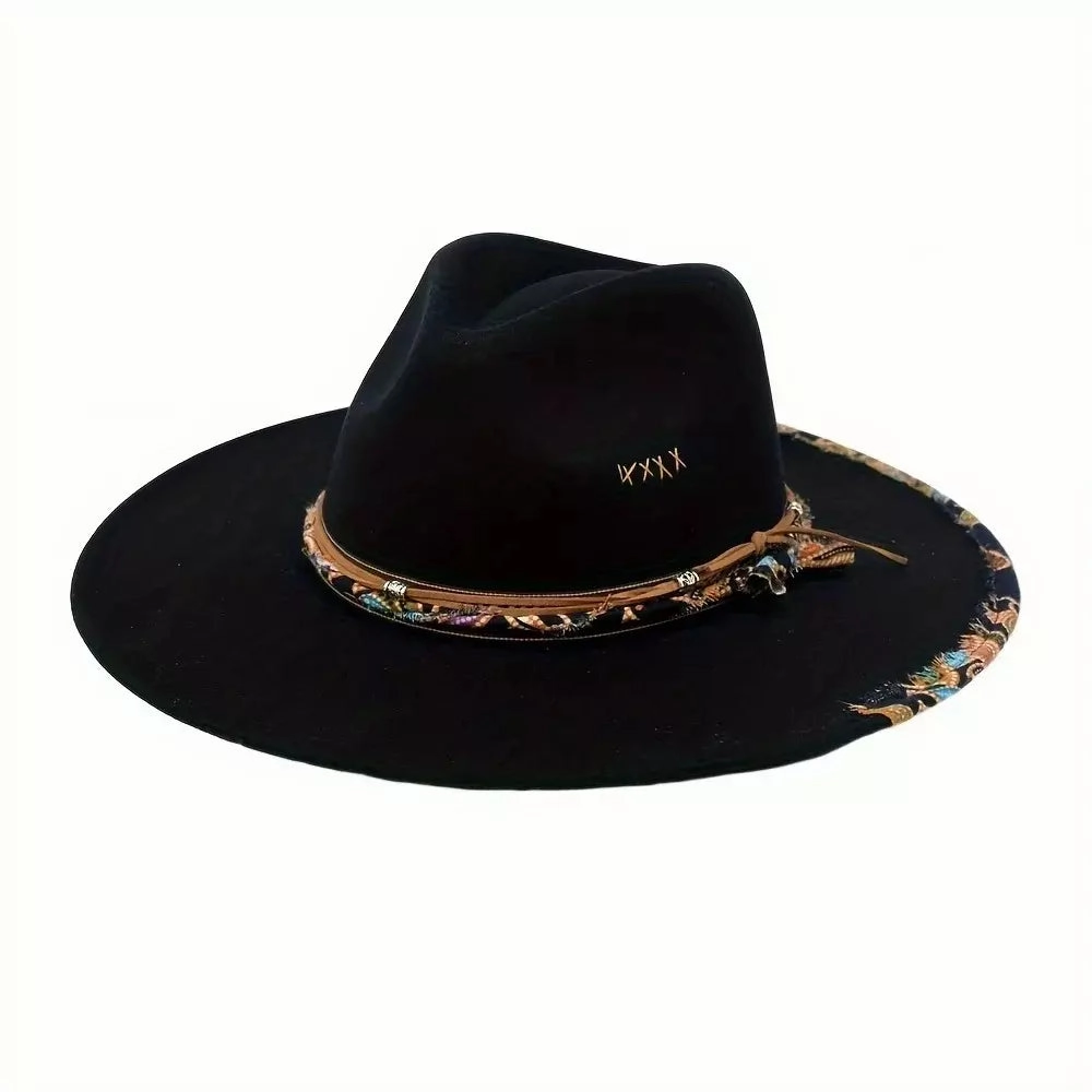 Wildflowers Handmade Felt Fedora Hat