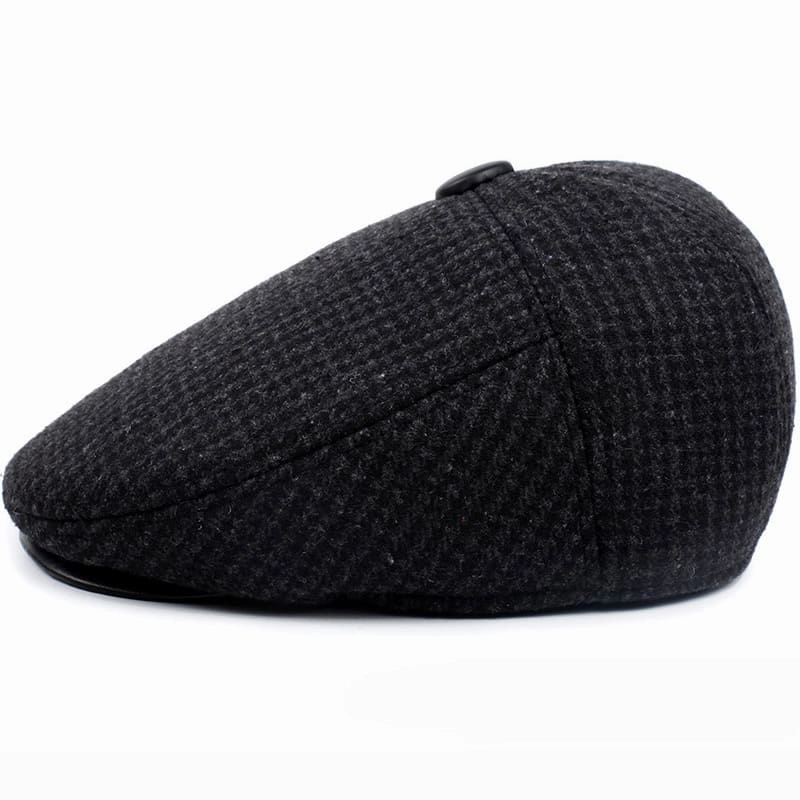William Wool Earflaps Flat Cap