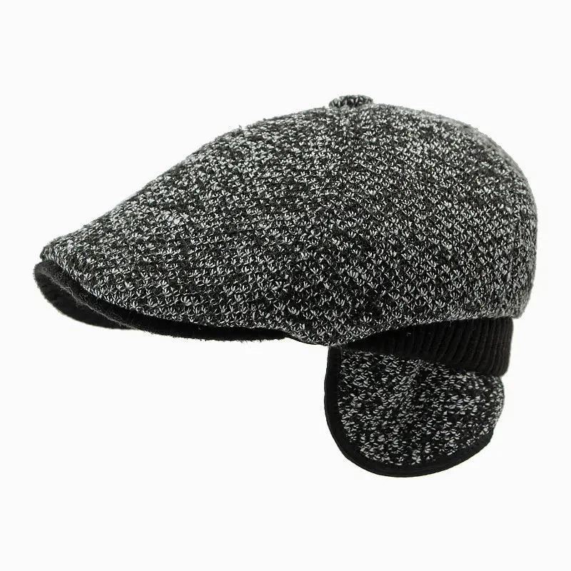 Williot Flecked Earflaps Flat Cap