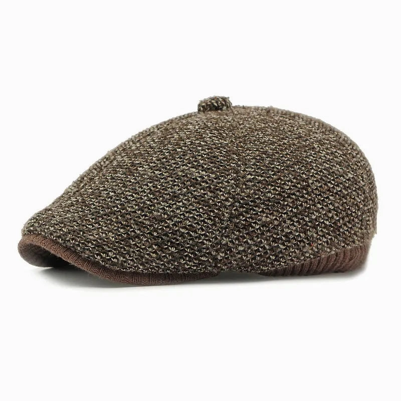Williot Flecked Earflaps Flat Cap