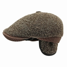 Williot Flecked Earflaps Flat Cap