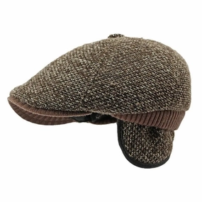 Williot Flecked Earflaps Flat Cap