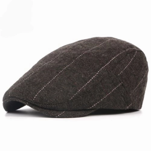 Wilson Herringbone Wool Flat Cap