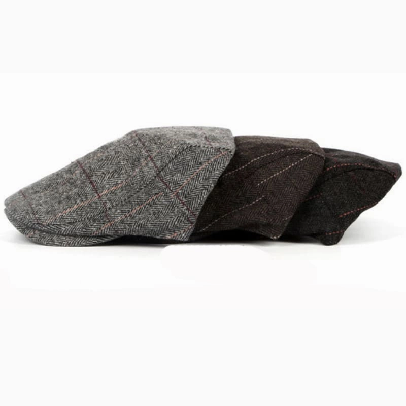 Wilson Herringbone Wool Flat Cap