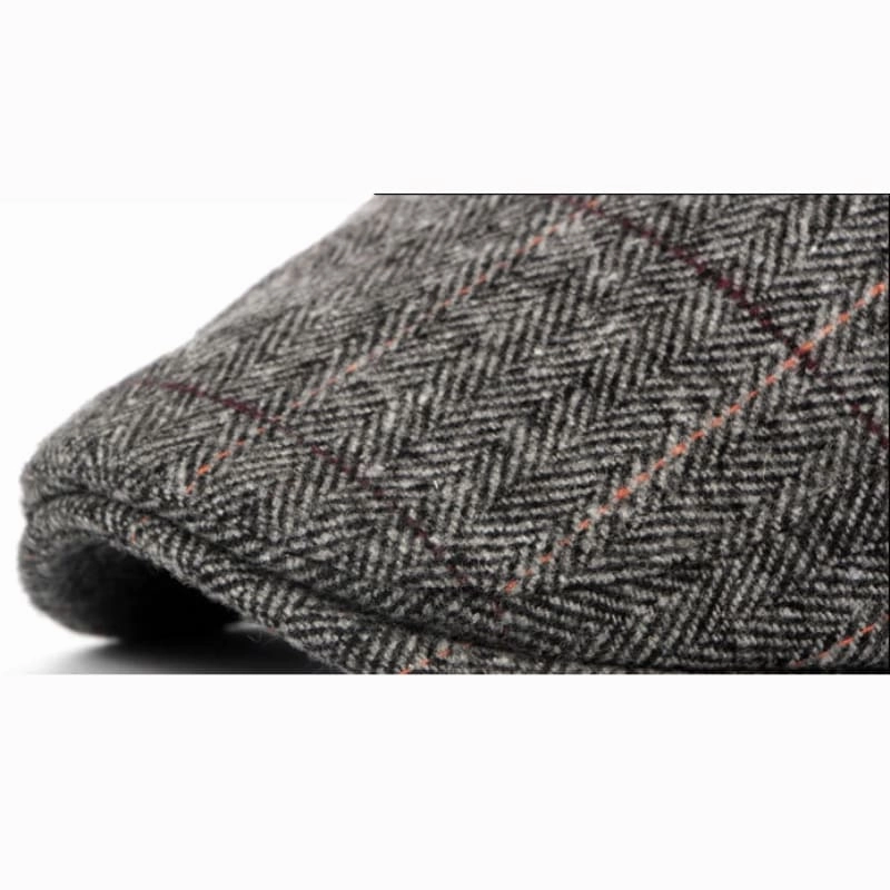 Wilson Herringbone Wool Flat Cap