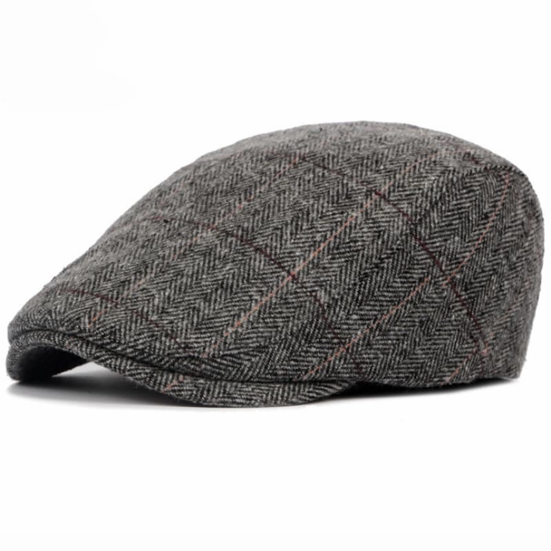 Wilson Herringbone Wool Flat Cap
