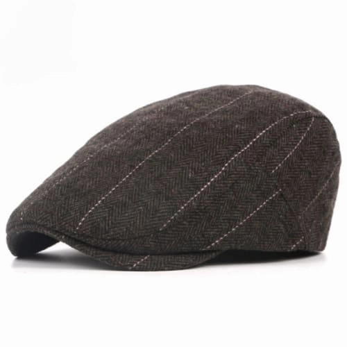 Wilson Herringbone Wool Flat Cap