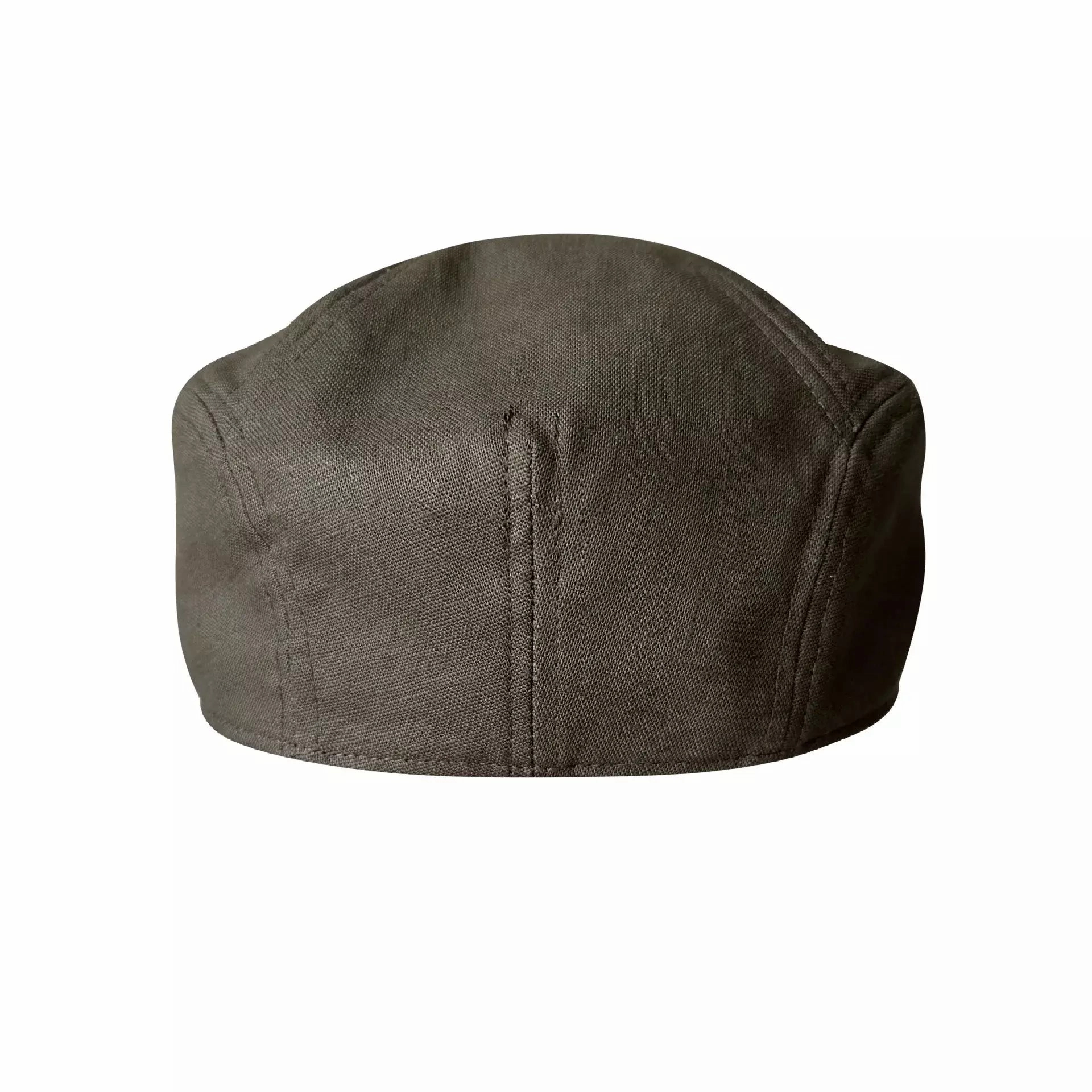Winston Army Green Linen Flat Cap