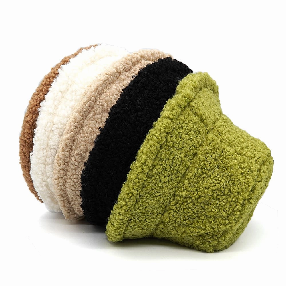 Winter Lamb Fur Bucket Hat