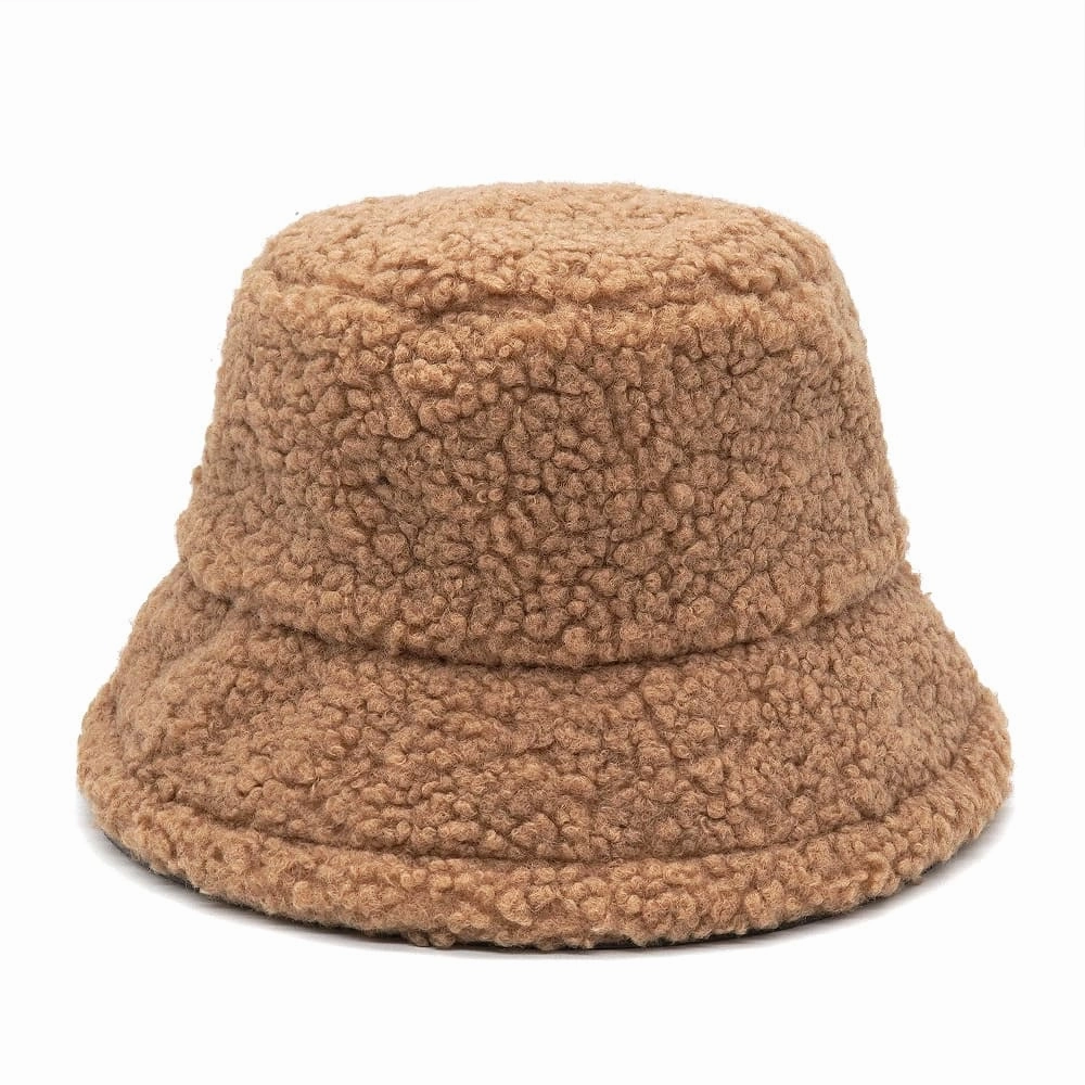 Winter Lamb Fur Bucket Hat