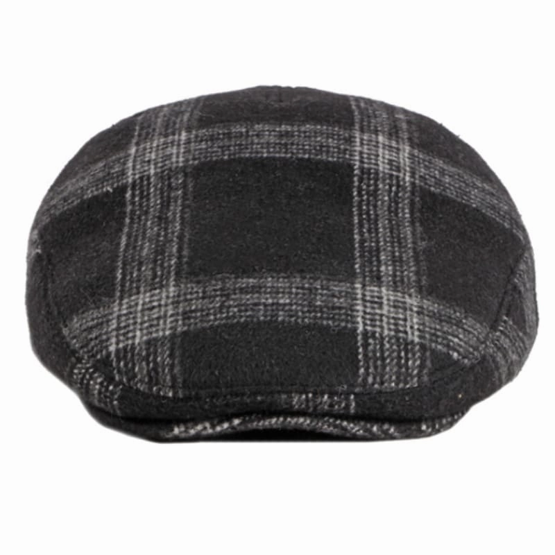 Winter Plaid Earflaps Flat Cap