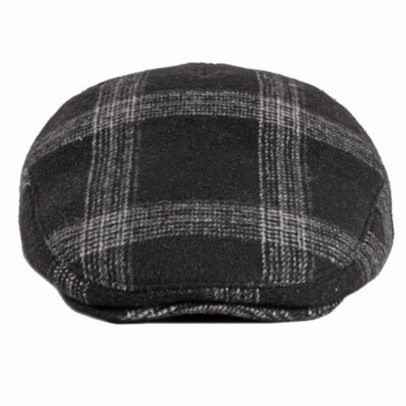 Winter Plaid Earflaps Flat Cap