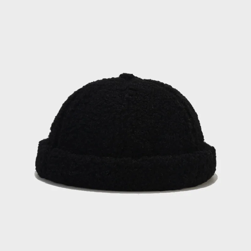 Winter Plain Fur Docker Cap