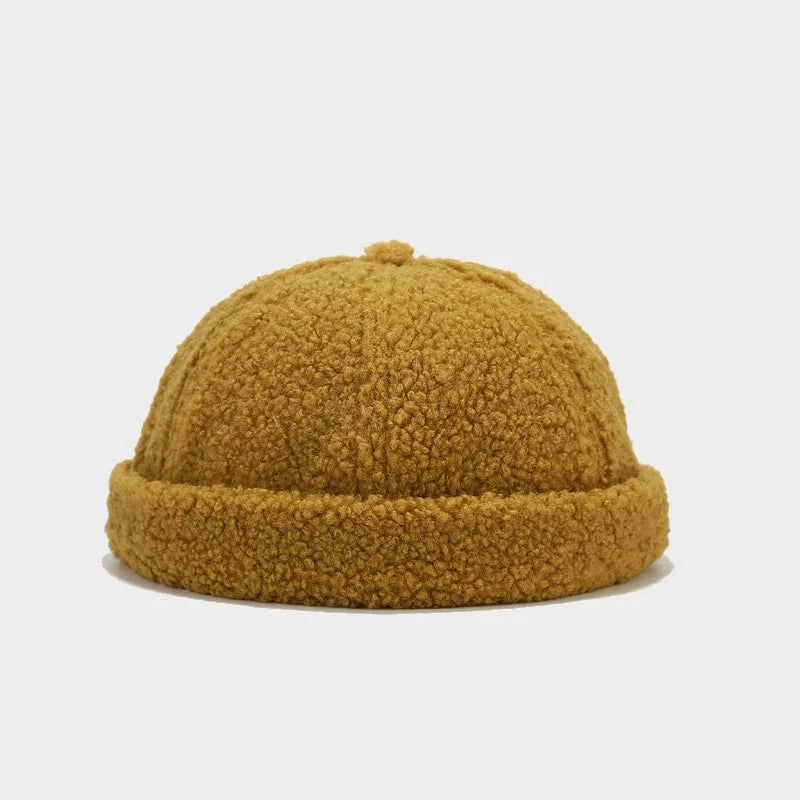 Winter Plain Fur Docker Cap