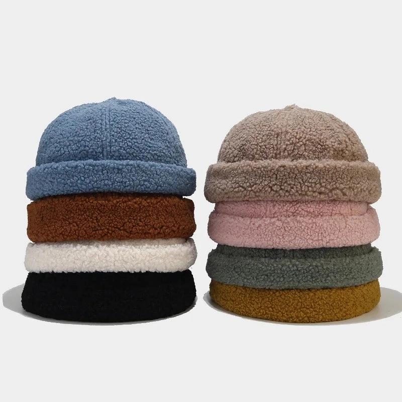 Winter Plain Fur Docker Cap