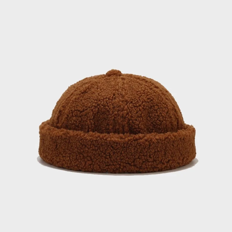 Winter Plain Fur Docker Cap
