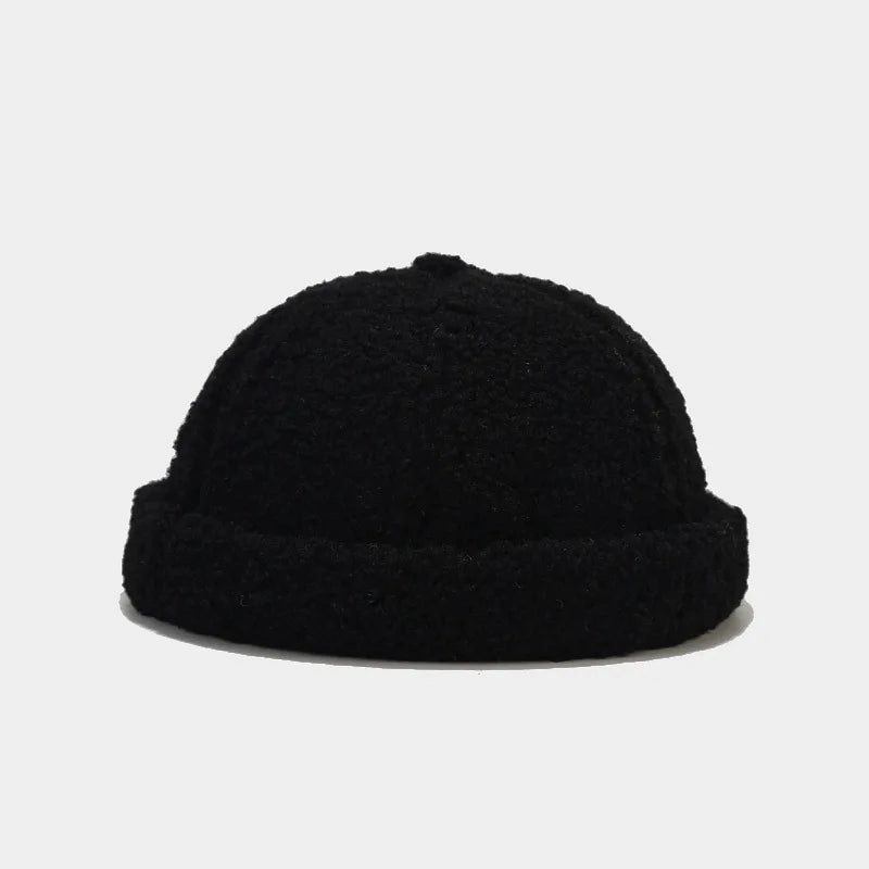 Winter Plain Fur Docker Cap