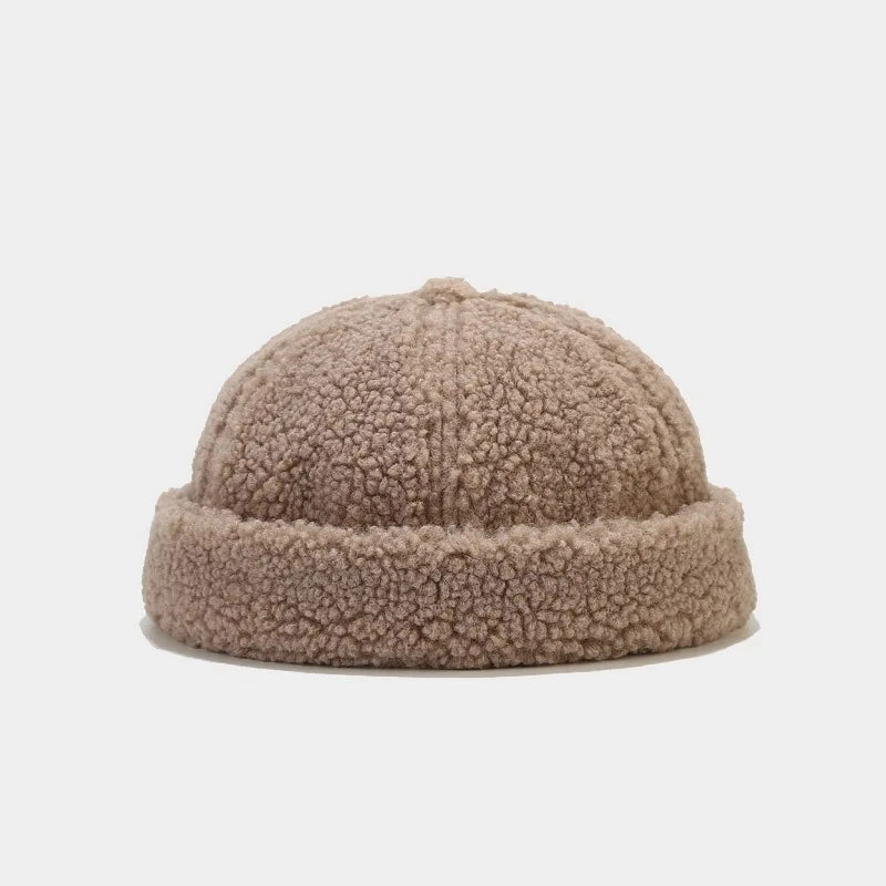 Winter Plain Fur Docker Cap