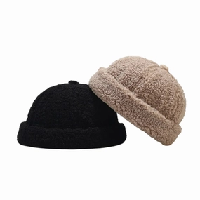 Winter Plain Fur Docker Cap