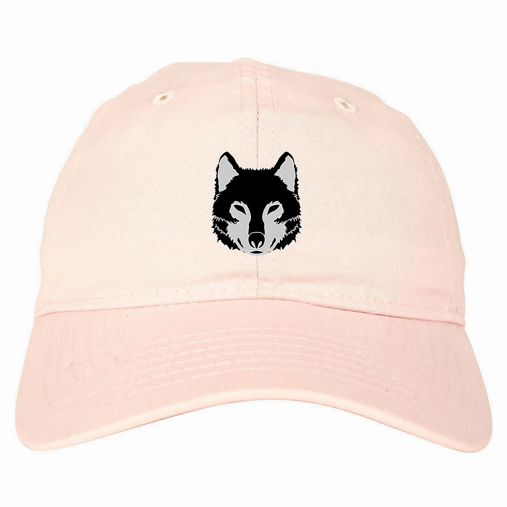 Wolf Animal Face Chest Mens Dad Hat
