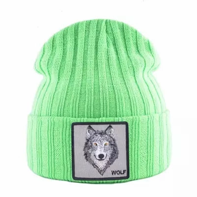 Wolf Knitted Beanie