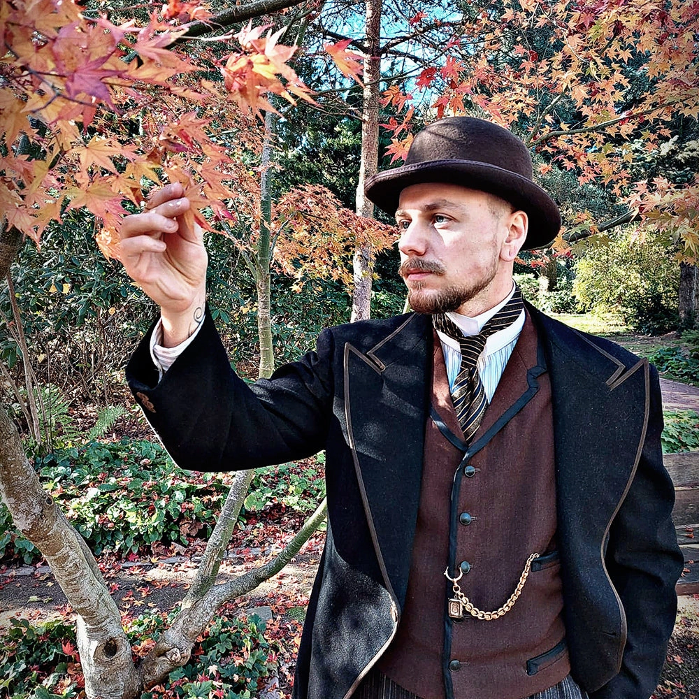 Wool Felt English Bowler Hat - Brown